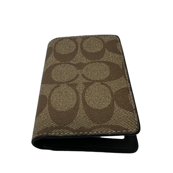 Coach Men's ID Wallet Khaki Bifold Slim Card Case Signature Canvas CJ753 $128 - Picture 3 of 5